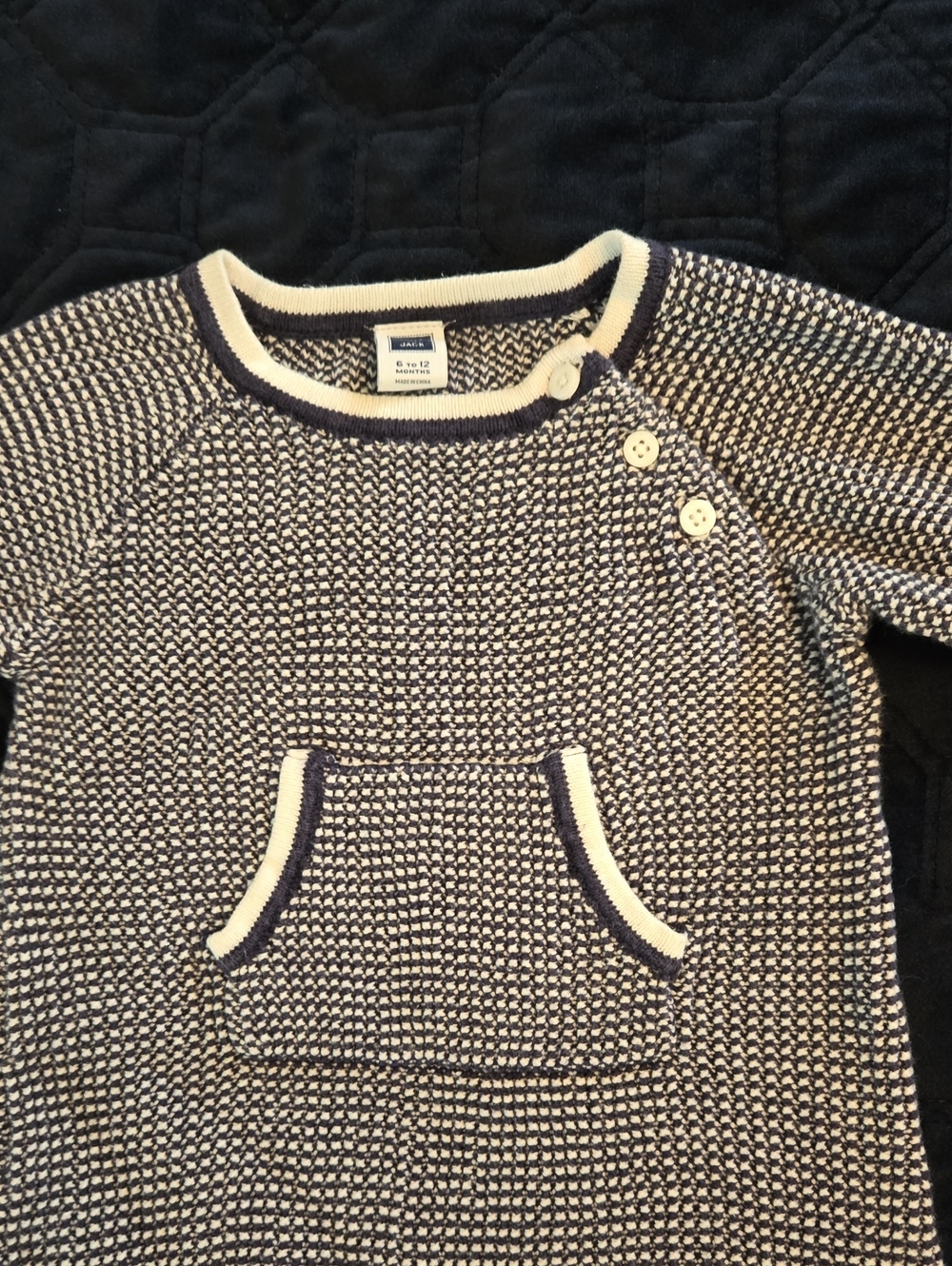 Janie and Jack Vintage Inspired Sweater Knit One-Piece Romper